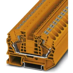 Through terminal block, push-in connection, 0.5-25 mm², 2 pole, 76 A, 8 kV, orange, 3212144