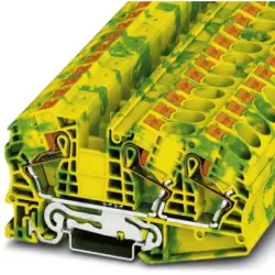 Protective conductor terminal, push-in connection, 0.5-25 mm², 3 pole, 8 kV, yellow/green, 3208786