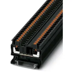 Through terminal block, push-in connection, 0.14-4.0 mm², 1 pole, 24 A, 8 kV, black, 3212330