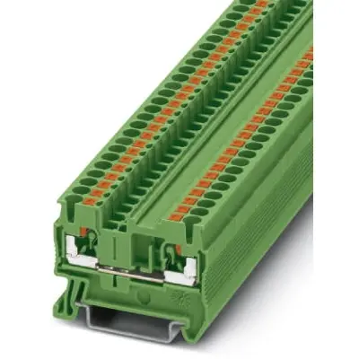 Through terminal block, push-in connection, 0.14-4.0 mm², 1 pole, 24 A, 8 kV, green, 3209513 - 1