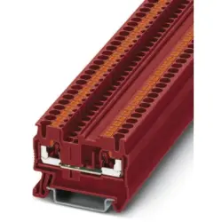 Through terminal block, push-in connection, 0.14-4.0 mm², 1 pole, 24 A, 8 kV, red, 3209512