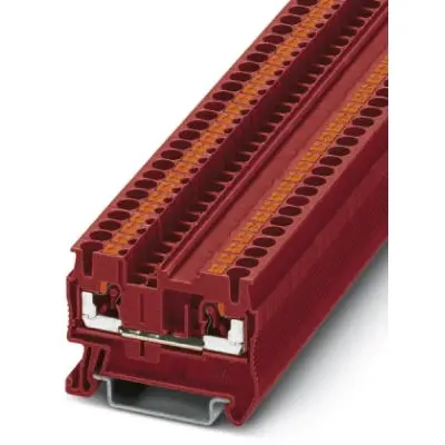 Through terminal block, push-in connection, 0.14-4.0 mm², 1 pole, 24 A, 8 kV, red, 3209512 - 1