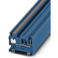 Through terminal block, push-in connection, 0.14-4.0 mm², 2 pole, 24 A, 6 kV, blue, 3210046