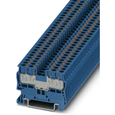 Through terminal block, push-in connection, 0.14-2.5 mm², 4 pole, 17.5 A, 6 kV, blue, 3211022 - 1