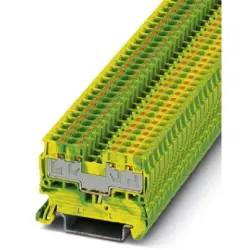 Protective conductor terminal, push-in connection, 0.14-2.5 mm², 4 pole, 6 kV, yellow/green, 3211025
