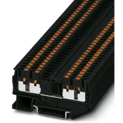 Through terminal block, push-in connection, 0.14-4.0 mm², 4 pole, 24 A, 8 kV, black, 3214424