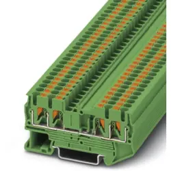 Through terminal block, push-in connection, 0.14-4.0 mm², 4 pole, 24 A, 8 kV, green, 3209582