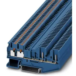 Through terminal block, push-in connection, 0.14-4.0 mm², 4 pole, 24 A, 6 kV, blue, 3209675