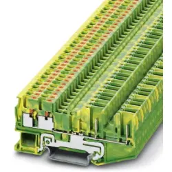Protective conductor terminal, push-in connection, 0.14-4.0 mm², 4 pole, 6 kV, yellow/green, 3209688