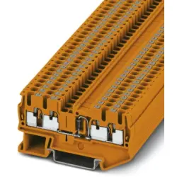 Component terminal block, push-in connection, 0.14-4.0 mm², 4 pole, 500 mA, 8 kV, orange, 3210271