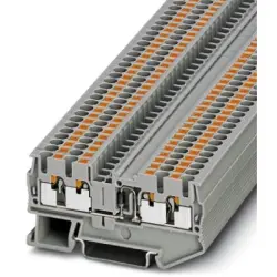 Component terminal block, push-in connection, 0.14-4.0 mm², 4 pole, 500 mA, 8 kV, gray, 3210279