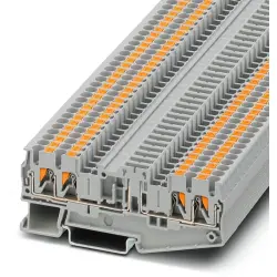 Disconnect terminal, push-in connection, 0.14-4.0 mm², 4 pole, 16 A, 6 kV, gray, 3210194