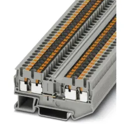 Through terminal block, push-in connection, 0.14-4.0 mm², 4 pole, 20 A, 6 kV, gray, 3209569