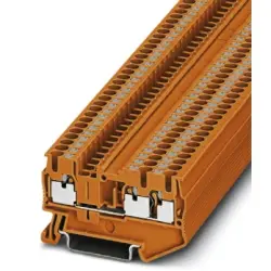 Through terminal block, push-in connection, 0.14-4.0 mm², 3 pole, 24 A, 8 kV, orange, 3211210