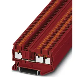 Through terminal block, push-in connection, 0.14-4.0 mm², 3 pole, 24 A, 8 kV, red, 3211223