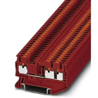 Through terminal block, push-in connection, 0.14-4.0 mm², 3 pole, 24 A, 8 kV, red, 3211223 - 1