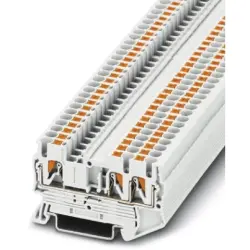 Through terminal block, push-in connection, 0.14-4.0 mm², 3 pole, 24 A, 8 kV, white, 3209550
