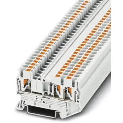 Through terminal block, push-in connection, 0.14-4.0 mm², 3 pole, 24 A, 8 kV, white, 3209550 - 1