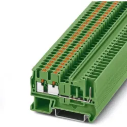 Through terminal block, push-in connection, 0.14-4.0 mm², 1 pole, 24 A, 6 kV, green, 3209636