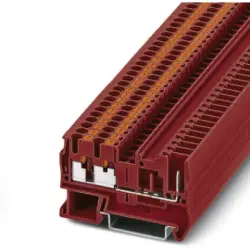 Through terminal block, push-in connection, 0.14-4.0 mm², 1 pole, 24 A, 6 kV, red, 3209634