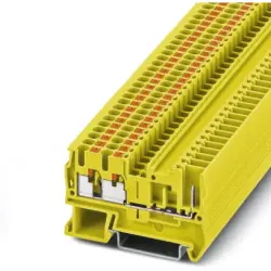 Through terminal block, push-in connection, 0.14-4.0 mm², 1 pole, 24 A, 6 kV, yellow, 3209635