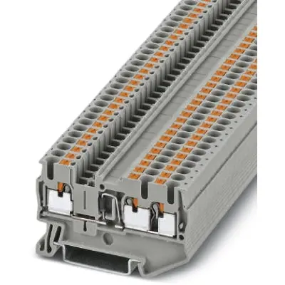 Component terminal block, push-in connection, 0.14-4.0 mm², 3 pole, 500 mA, 8 kV, gray, 3210253 - 1