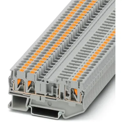 Disconnect terminal, push-in connection, 0.14-4.0 mm², 3 pole, 20 A, 6 kV, gray, 3210198 - 1