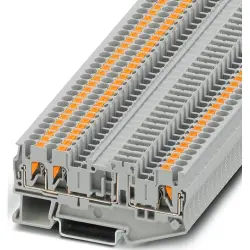 Disconnect terminal, push-in connection, 0.14-4.0 mm², 3 pole, 16 A, 6 kV, gray, 3210193