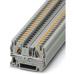 Through terminal block, push-in connection, 0.2-6.0 mm², 2 pole, 32 A, 8 kV, gray, 3211757