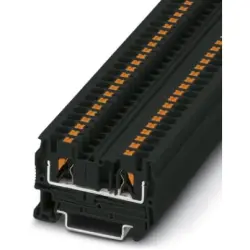 Through terminal block, push-in connection, 0.2-6.0 mm², 2 pole, 32 A, 8 kV, black, 3211776