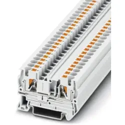 Through terminal block, push-in connection, 0.2-6.0 mm², 2 pole, 32 A, 8 kV, white, 3211778