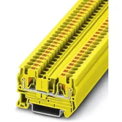 Through terminal block, push-in connection, 0.2-6.0 mm², 2 pole, 32 A, 8 kV, yellow, 3211762