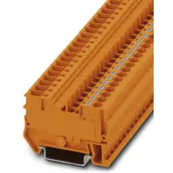 Through terminal block, push-in connection, 0.2-6.0 mm², 2 pole, 32 A, 8 kV, orange, 3212008
