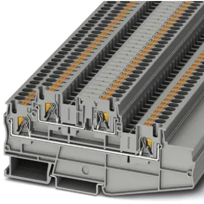 Multi-level clamp, push-in connection, 0.2-6.0 mm², 30 A, 6 kV, gray, 3002615 - 1
