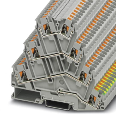 Motor connection terminal, push-in connection, 0.2-6.0 mm², 26 A, 6 kV, gray, 3210442 - 1