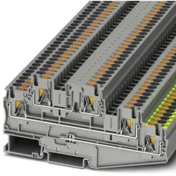 Protective conductor terminal, push-in connection, 0.2-6.0 mm², 30 A, 6 kV, gray, 3002613