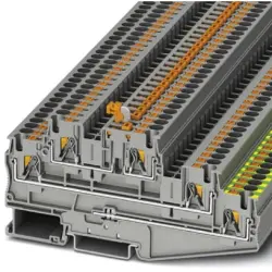 Disconnect terminal, push-in connection, 0.2-6.0 mm², 5 pole, 30 A, 6 kV, gray, 3002617