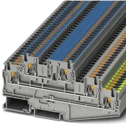 Protective conductor terminal, push-in connection, 0.2-6.0 mm², 30 A, 6 kV, gray, 3002614