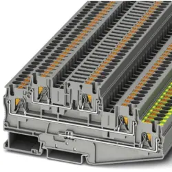 Disconnect terminal, push-in connection, 0.2-6.0 mm², 5 pole, 30 A, 6 kV, gray, 3002618