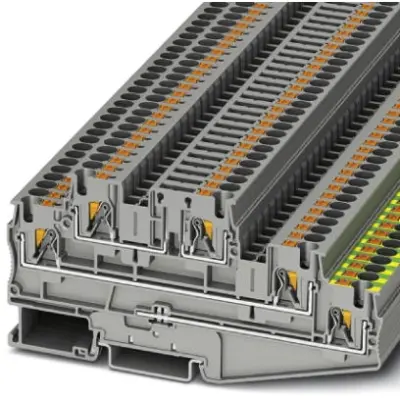 Disconnect terminal, push-in connection, 0.2-6.0 mm², 5 pole, 30 A, 6 kV, gray, 3002618 - 1