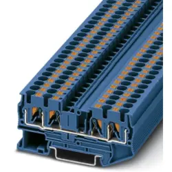 Through terminal block, push-in connection, 0.2-6.0 mm², 4 pole, 32 A, 8 kV, blue, 3211802