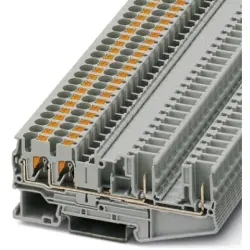 Through terminal block, push-in connection, 0.2-6.0 mm², 4 pole, 32 A, 8 kV, gray, 3211991