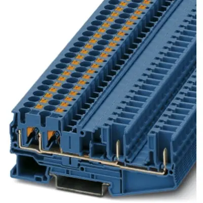 Through terminal block, push-in connection, 0.2-6.0 mm², 4 pole, 32 A, 8 kV, blue, 3212000 - 1