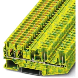 Protective conductor terminal, push-in connection, 0.2-6.0 mm², 4 pole, 8 kV, yellow/green, 3211999