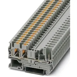 Through terminal block, push-in connection, 0.2-6.0 mm², 3 pole, 32 A, 8 kV, gray, 3212200