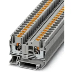 Through terminal block, push-in connection, 0.5-10 mm², 2 pole, 41 A, 8 kV, gray, 3211813