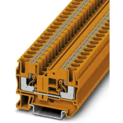 Through terminal block, push-in connection, 0.5-10 mm², 2 pole, 41 A, 8 kV, orange, 3211820