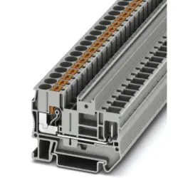 Through terminal block, push-in connection, 0.5-10 mm², 2 pole, 41 A, 8 kV, gray, 3061758