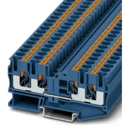 Through terminal block, push-in connection, 0.5-10 mm², 4 pole, 41 A, 8 kV, blue, 3212947