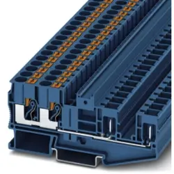 Through terminal block, push-in connection, 0.5-10 mm², 4 pole, 41 A, 8 kV, blue, 3061839